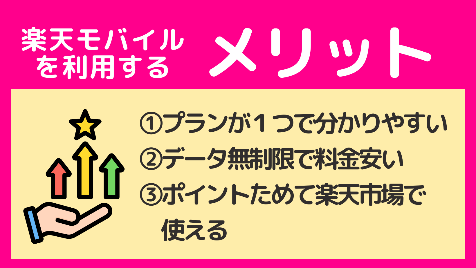 楽天モバイルを利用するメリット