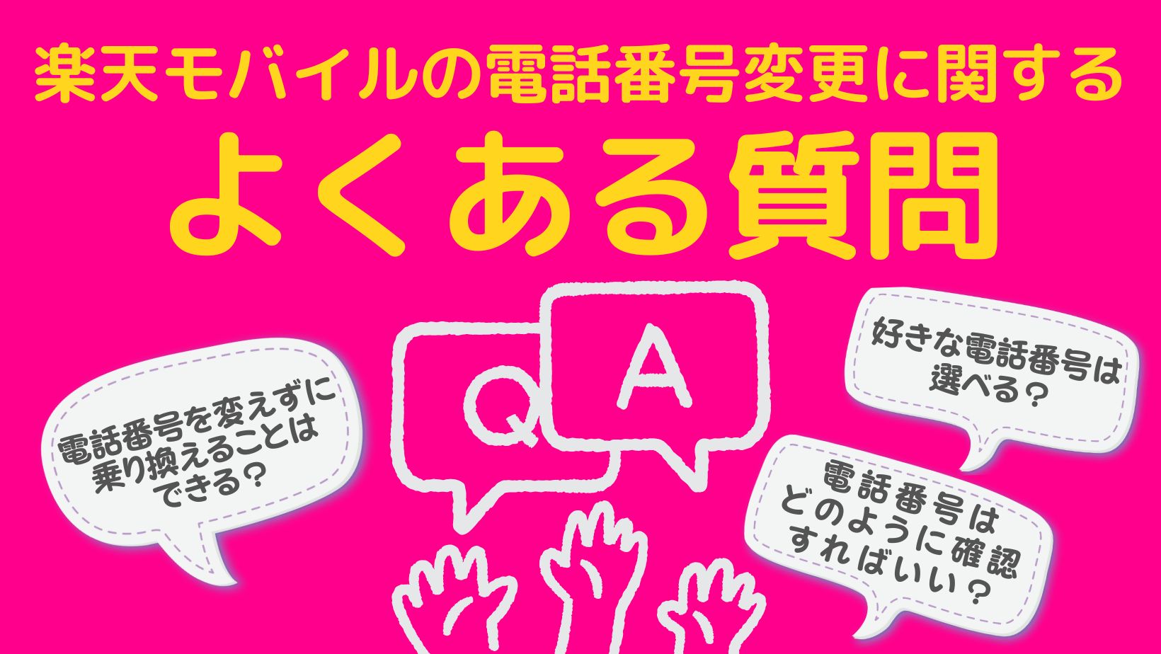 楽天モバイルの電話番号変更に関するQ&A