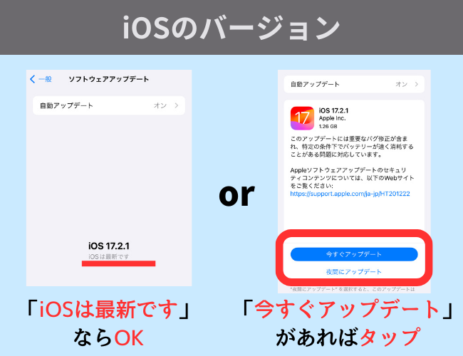 iOSのバージョン