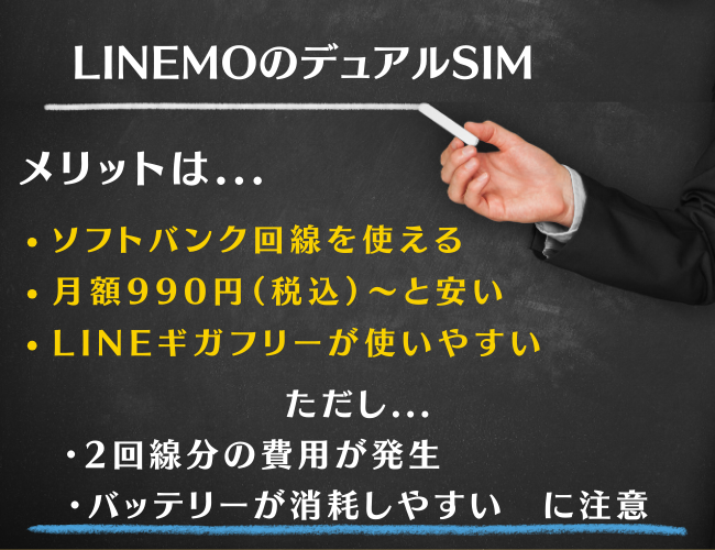 LINEMOのデュアルSIMまとめ