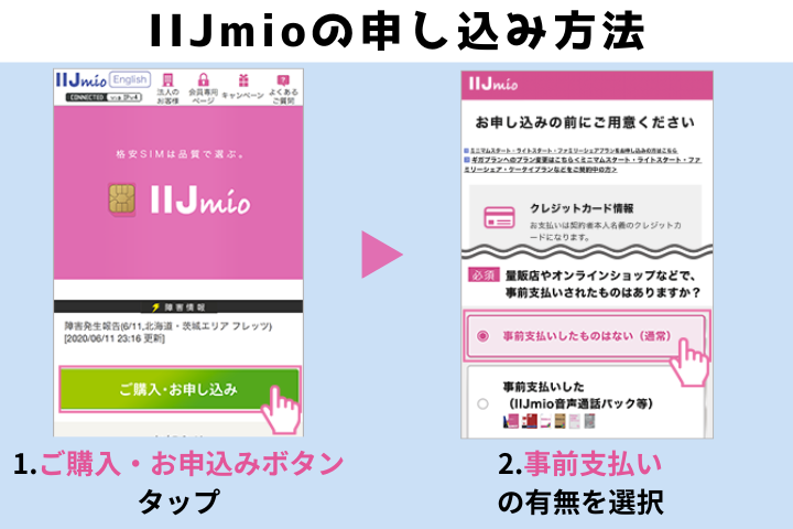 IIJmio申し込み手順1