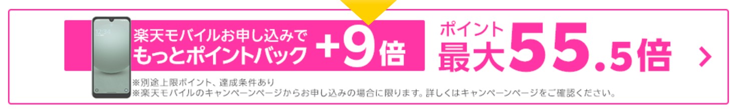 楽天モバイルブラックフライデー最大ポイントの説明