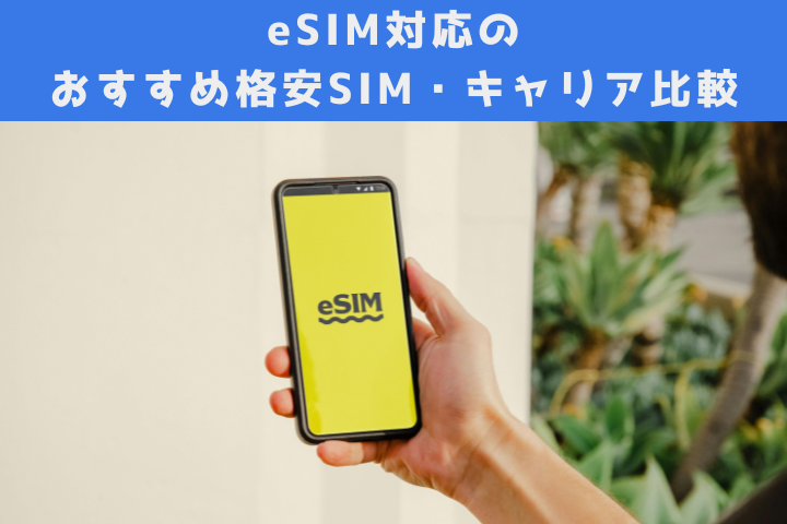 eSIM対応のおすすめ格安SIM・キャリア