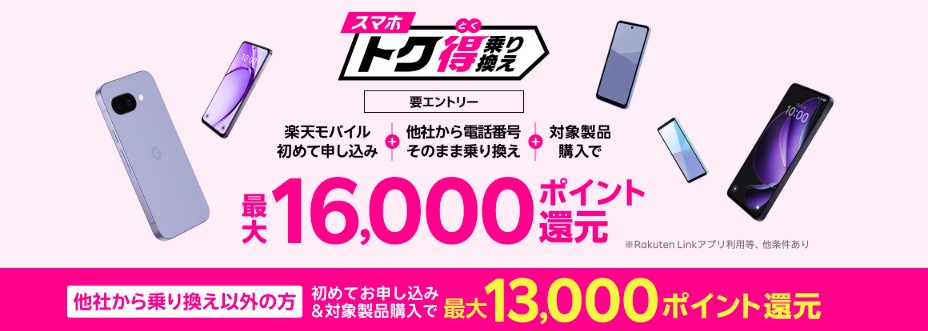 スマホトク得乗り換えキャンペーン