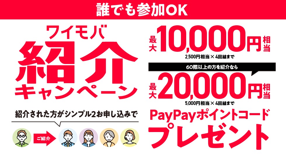 ワイモバ紹介キャンペーン